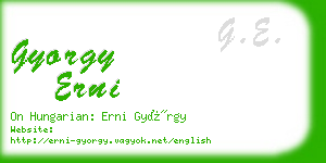 gyorgy erni business card